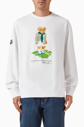 Novelty Bear Sweatshirt in Cotton-blend