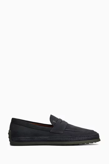 Espadrille Penny Loafers in Suede