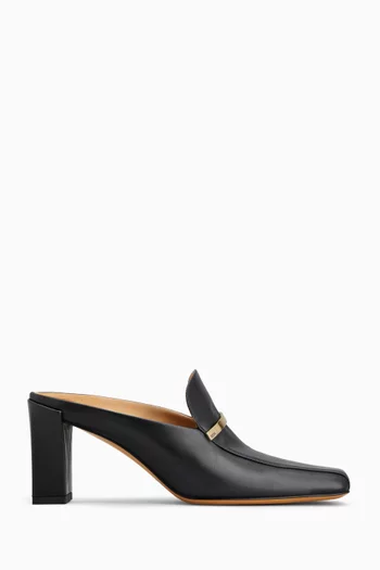 Square-toe 70 Mules in Leather