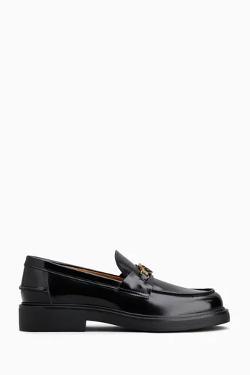 Logo Loafers in Leather