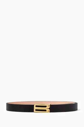 Micro Frame Belt in Grained Leather