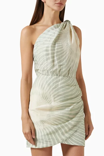 Celeste Mini Dress in Linen-blend
