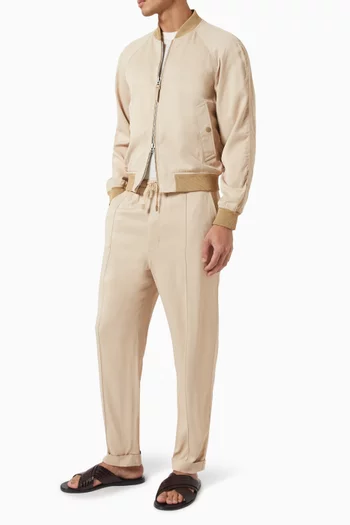 Pintuck Jogger Pants in Viscose Cady