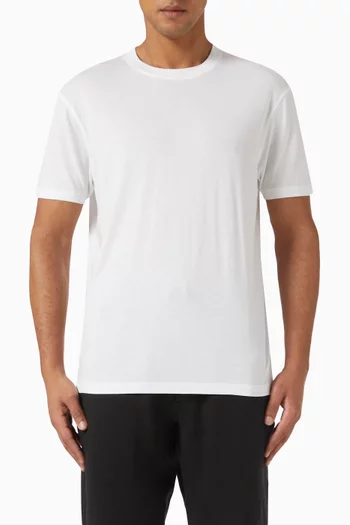 Crewneck T-shirt in Lyocell-cotton