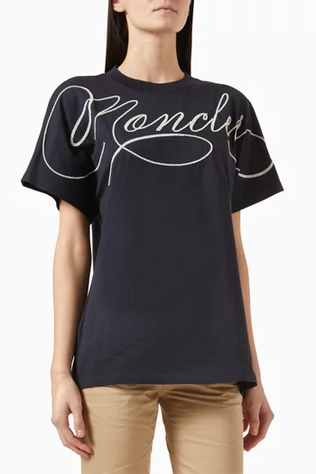 Embroidered T-shirt in Cotton-jersey