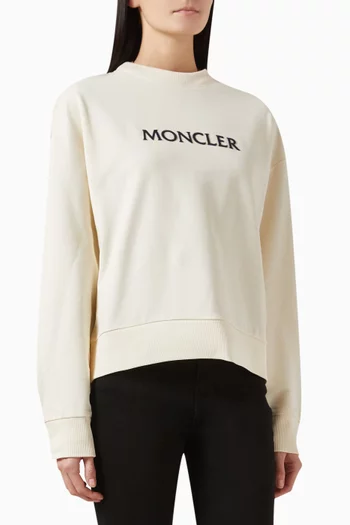 Embroidered Sweatshirt in Cotton