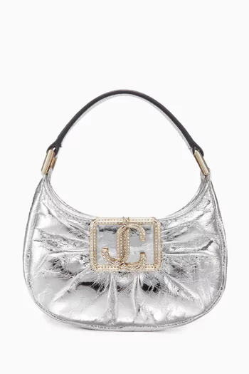 Mini Edie Hobo Bag in Metallic Leather