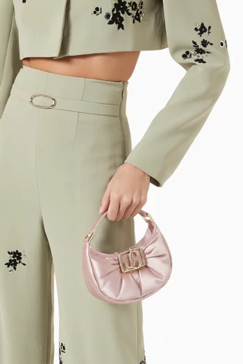 Mini Edie Hobo Bag in Puffed Satin