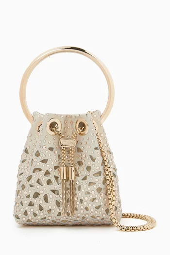 Micro Bon Bon Bag in Suede & Mesh