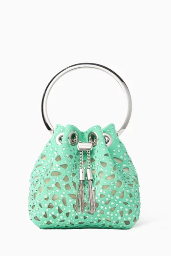 Micro Bon Bon Bag in Suede & Mesh