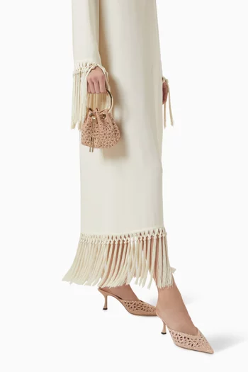 Micro Bon Bon Bag in Suede & Mesh
