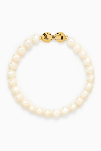 Noa Freshwater Pearl Bracelet in Gold-plated Steel