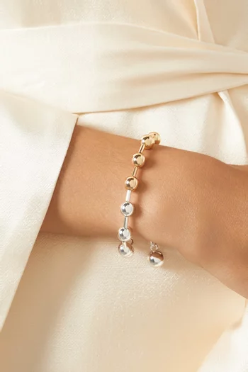 Celeste Two-tone Bracelet in Gold and Silver-tone Brass