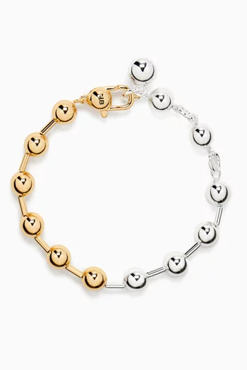 Celeste Two-tone Bracelet in Gold and Silver-tone Brass