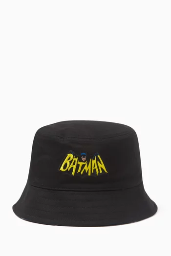 x Batman Reversible Bucket Hat in Cotton