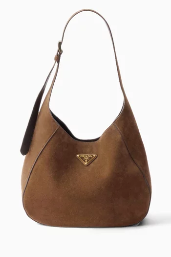 Medium Shoulder Bag in Suede