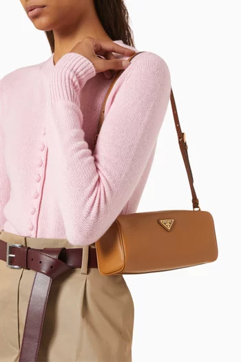 Logo Shoulder Bag in Leather