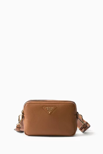 Small Camera Crossbody Bag in Leather
