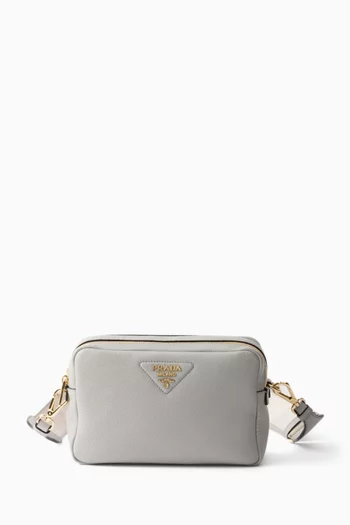 Small Camera Crossbody Bag in Leather
