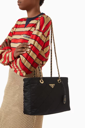 Medium Re-Edition 1995 Chaîne Shoulder Bag in Re-Nylon