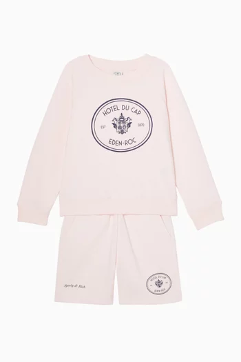 Eden Crest Gym Shorts in Cotton-fleece