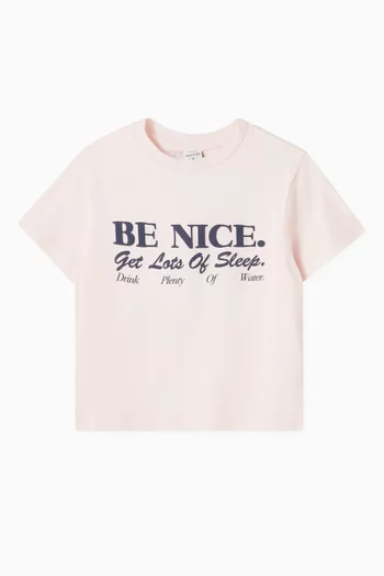 تي شيرت بطبعة Be Nice‏ قطن