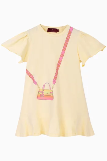 Crossbody Bag-print Dress in Cotton