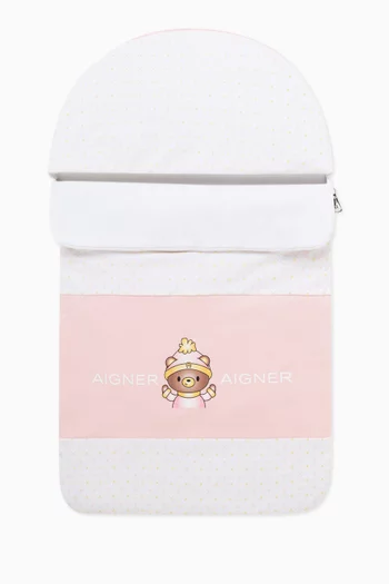 Teddy Logo Baby Nest in Cotton