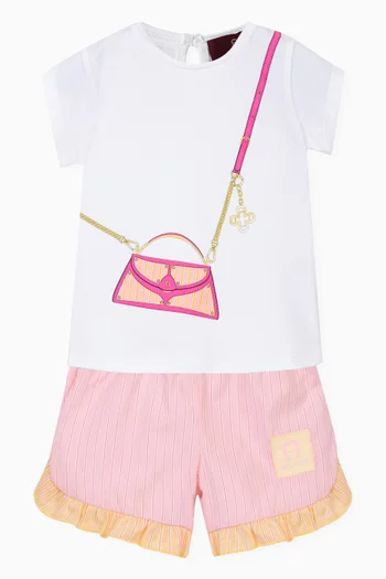 Crossbody Bag Graphic Print T-Shirt in Cotton