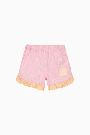Relaxed Batiste Shorts in Cotton