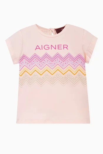 Graphic Logo T-Shirt in Cotton