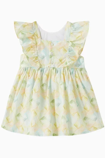 فستان بنقشة قطن