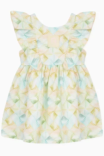 فستان بنقشة قطن