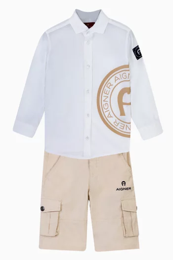 Graphic Logo-print Shirt in Cotton