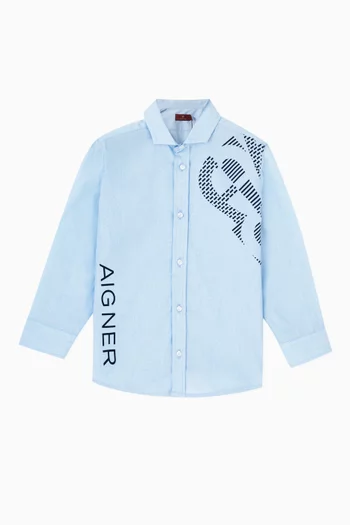 Graphic Logo-print Shirt in Cotton