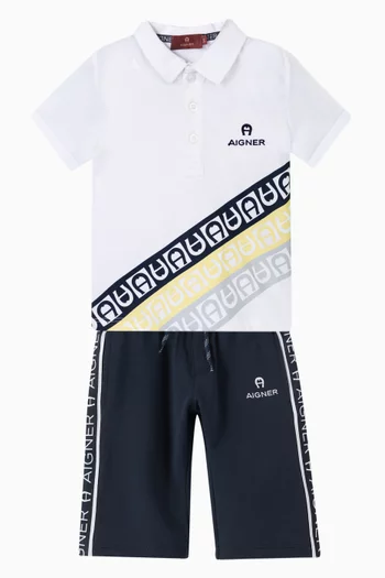 Logo Polo Shirt in Cotton