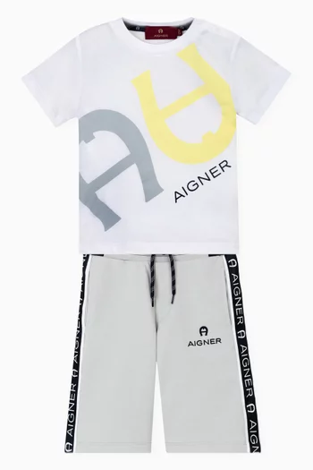 Logo Graphic Bermuda Shorts in Cotton