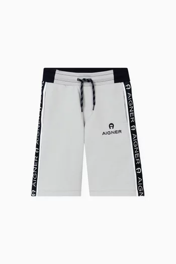 Logo Graphic Bermuda Shorts in Cotton