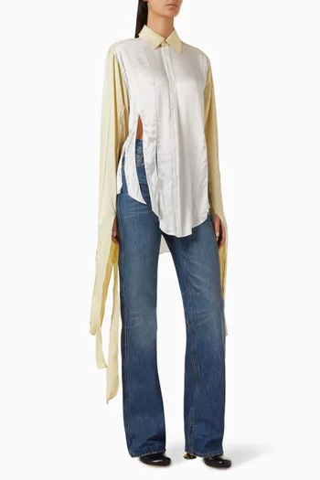 Shredded Shirt in Satin