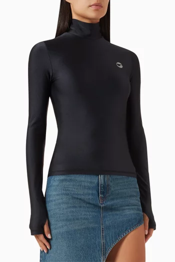Fitted High-neck Top