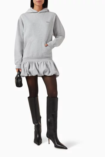 Basque Logo Hooded Mini Dress in Cotton-blend