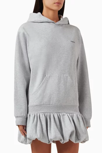 Basque Logo Hooded Mini Dress in Cotton-blend