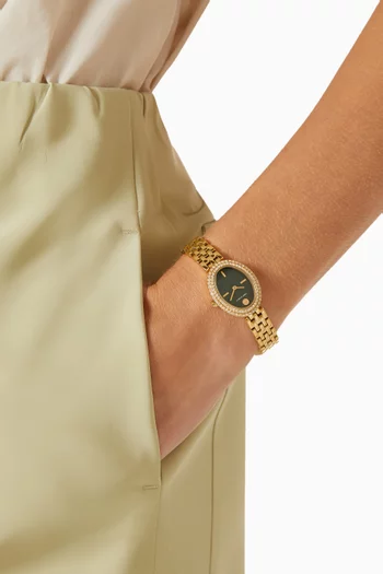 Oval Quartz Watch, 22x28 mm