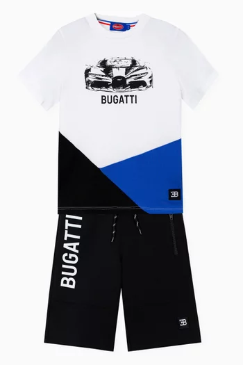 Car Graphic Print T-Shirt in Cotton