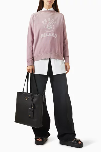 Logo Sweatshirt in Cotton Fleece