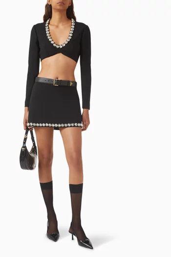 Embroidered Sablè Compact Top
