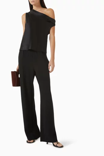 Bias-cut Off-shoulder Top in Silk