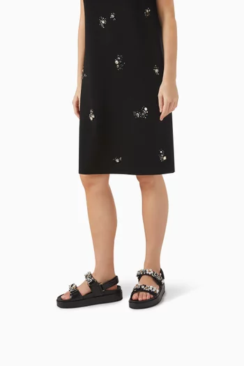 Kira Embellished Sport Sandals in Leather