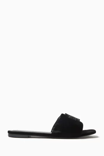 Eleanor pavé Slide Sandals in Velvet