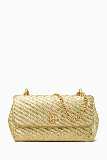 Mini Kira Moto Bag in Metallic Leather
